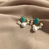 Unique Turquoise Stone Earrings - Image 2