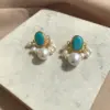 Unique Turquoise Stone Earrings
